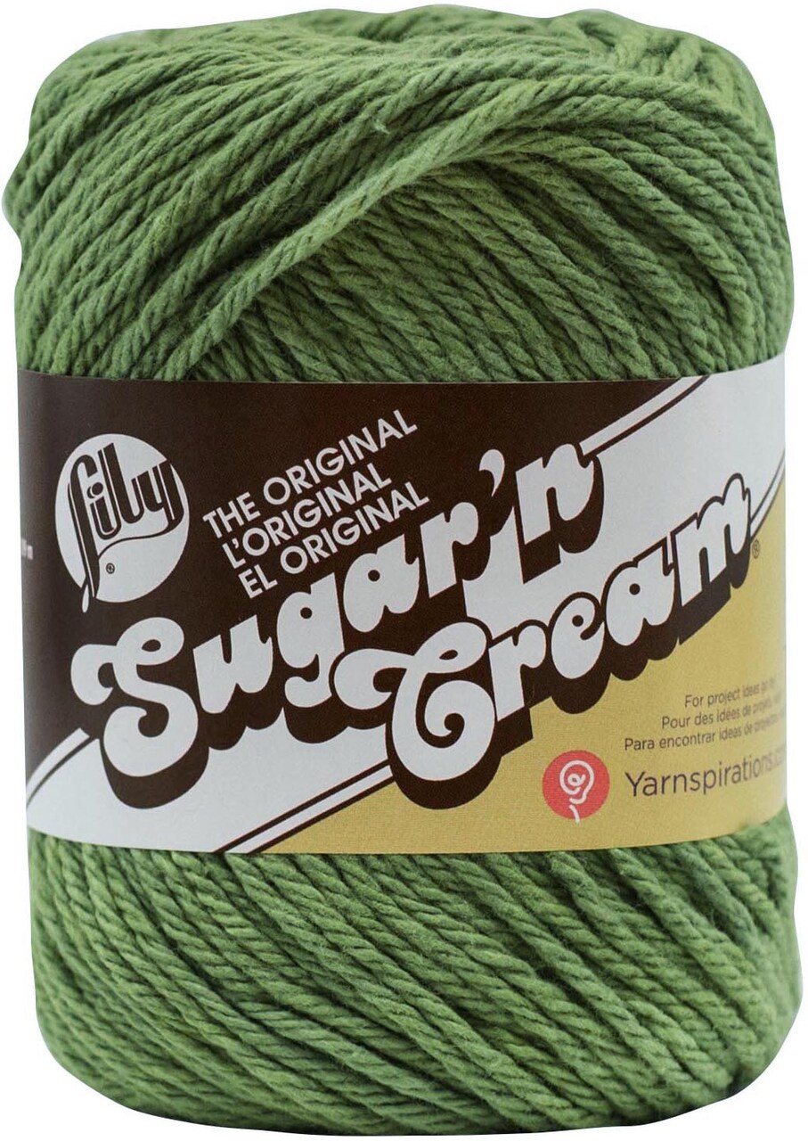 Lily Sugar'N Cream Sage Green Yarn - 6 Pack of 71g/2.5oz - Cotton - 4  Medium (Worsted) - 120 Yards - Knitting/Crochet